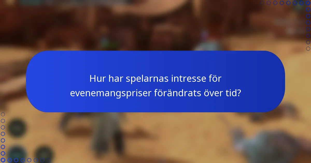 Hur har spelarnas intresse för evenemangspriser förändrats över tid?
